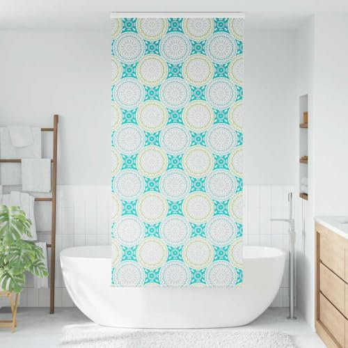 Tenda a rullo per doccia con cassetta, 110 x 240 cm, materiale PEVA, impermeabile e durevole, ideale per doccia e finestre, facile da montare, larghezza tessuto 106 cm