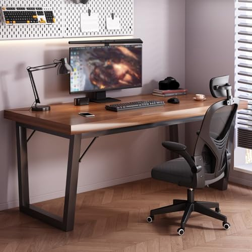 Stabiler Computertisch mit Metallbeinen, vielseitiger Büroschreibtisch und Gaming-Arbeitsplatz, moderner Laptop-Studiertisch für Heimbüro und Gaming-Setup