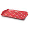 Zeal Bandeja de melamina con diseño de lunares (39 x 24 cm), color rojo