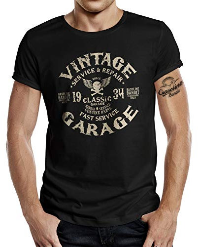 Gasoline Bandit Biker Racer T-Shirt - Vintage Garage 3XL
