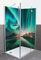 ARTLAND Duschrückwand Eck mit Motiv Alu Rückwand Dusche Bad Verkleidung wasserfest Duschwand Größe personalisiert 2 Segmente Auroraborialis - Nördliches Polarlicht T9SZ