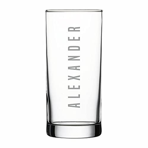 4youDesign Personalisiertes Longdrink-Glas – mit Namensgravur groß – Geschenkidee – Saftglas mit Name – Geschenk zum Geburtstag, Geschenk für Männer und Frauen