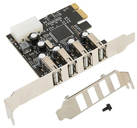 Scheda di Espansione PCIE a USB 2.0, Controller Hub USB 2.0 Interno PCI Express a 4 Porte, Scheda Adattatore Extender PCI Express per Desktop per 10/8/7, Linux, OS X