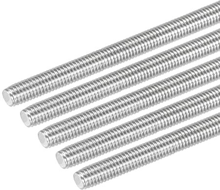 DMiotech 5 Packungen Vollgewinde Stange 304 Edelstahl rechte Hand Gewindestange Bolzen Klammer und U-Bolzen M5 x 140mm