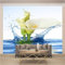 Wandbilder Fototapete - Wasser Calla Lilie - Tapete Zum Abziehen Und Aufkleben - 3D-Wandbild Für Kinderzimmer, Wandkunst, Poster, Bild, Junge, Mädchen, Schlafzimmer, Geschenk, Dekora 300(B)x210(H)cm