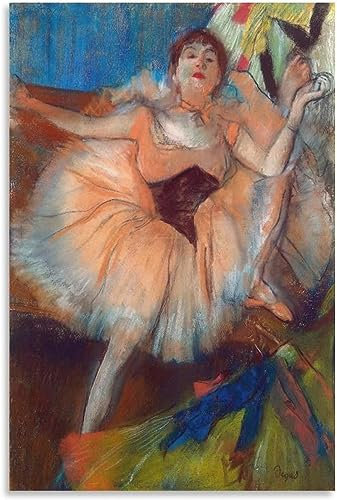 LVTFCO Klassisches Edgar Degas Poster《Sitzende Tänzerin》Wandkunst Edgar Degas druckt Edgar Degas Malerei Leinwand für Zuhause Wandkunst Dekor Bild 50x70cmx1 Kein Rahmen