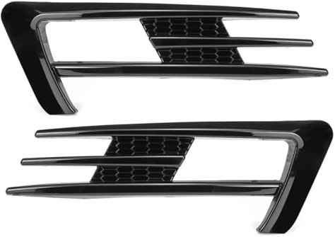 Griglia per radiatore Coppia Paraurti Auto Anteriore Fendinebbia Griglia Copertura Trim Per Golf 7 MK7 Per Golf 7 2014-2017 Fendinebbia Sopracciglio Coltello Decorare ABS Griglie paraurti anteriore (