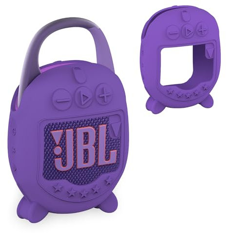 XEGIMOR Silicone Cover Case Compatible with JBL Clip 5 Ultra Portable Bluetooth Speaker, Soft Skin Sleeve for JBL Clip 5 Speaker Accessories(Only Case) (Purple)