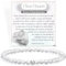 Klarer Quarz - Manifestation - Edelstein Perlen Armband für Frauen, 4mm Kristall Silber 925 Naturstein Schmuck Elastisch Armbänder Damen, Chakra Spirituelle Charms Armbänder Geschenke