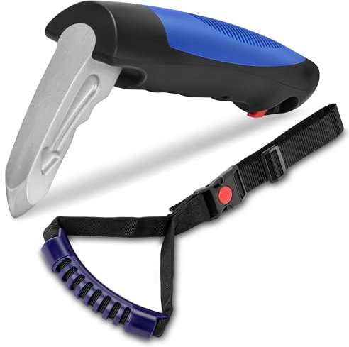 NINEMAX Poignée de porte de voiture pour personnes âgées handicapées - Aide à la mobilité - Aide portable pour personnes handicapées (bleu)
