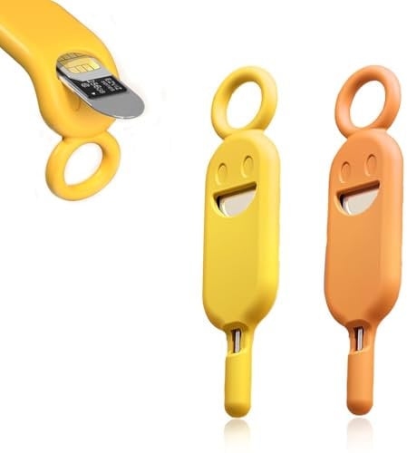 Extractor de Tarjeta SIM, 2 Piezas Mini Abridor de Agujas de Acero Inoxidable, Clavijas de Expulsión, Compatible con Todos los iPhone, Androide, HTC, Samsung Teléfono Inteligente