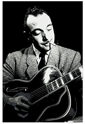 HSYIFF Leinwand Druck Poster Senza Cornice 30 * 50cm Musicista jazz Django Reinhardt Poster musicale Soggiorno Camera da letto Pittura Opera d'arte