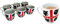 Set 6 Tazzine Da Caffè Con Piattino Tazzine da Caffè senza Piattino Tazzine Sardegna Set 6 con Piatto Porcellana Ceramica in Scatola Regalo (SENZA PIATTINO)