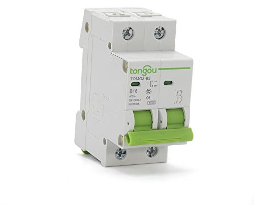 TENVORA Diferencial Superinmunizado,Diferencial diferenci Tipo B MCB CA 2 Polos 1A 6A 10A 16A 25A 32A 40A 63A 36mm Mini disyuntor 4.5KA 50/60HZ 110V/230V/400V(B40)