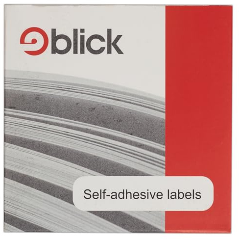 Blick Labels, White, Self Adhesive Stickers Dispenser Pack, Rectangular, 12mm x 44mm, 840 Labels, for Home, Office, Family, School, Holiday Calendar Organising, Planner, Rewards Chart, Colour Coding