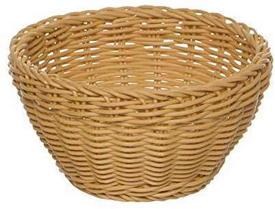 APS Korb, rund „Profiline, beiges Körbchen, Flechtkorb, Korb aus Polypropylen, Durchmesser Ø 20 cm, Höhe 8 cm