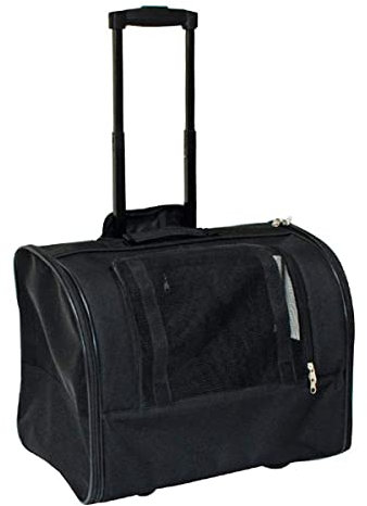 Croci Trolley Jolie 2 in 1 – Tragetasche für Katzen und kleine Hunde 44 x 33 x 28 cm – Trolley für Hunde, Katzen oder Kaninchen, umwandelbar in eine Tragetasche für Haustiere