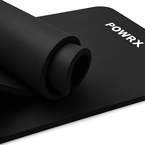 POWRX Gymnastikmatte I Yogamatte 190 x 60, 80 od. 100cm [Extra Dicke 1,5 od. 1cm] - Hautfreundliche & Phalatfreie Sportmatte - für Zuhause oder Outdoor - Fitnessmatte, Trainingsmatte, Turnmatte, Sportmatte Fitnessmatte Rutschfest