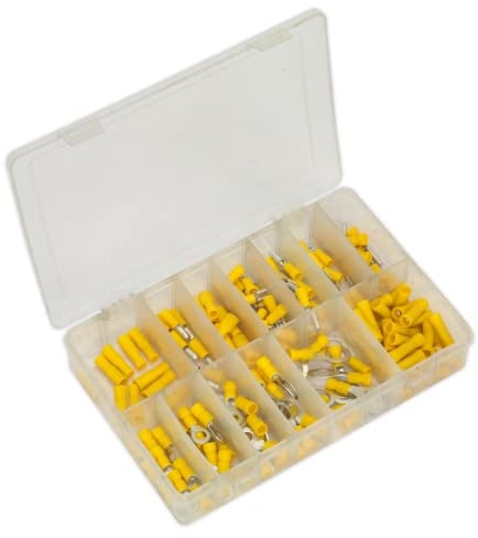 Sealey AB041YT 140pc Yellow Crimp Terminal Assortment