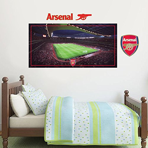 Beautiful Game Arsenal Football Club Official Emirates Stadium Inside Match Day Wall Mural Sticker (60cm x 30cm)