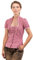 Trachtenbluse Jasmin - Elegante, Karierte und taillierte Bluse - mit schönen Herzknöpfen Jasmin (38, Rot/Weiss)