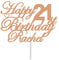 Personalised Cake Topper Custom Cake Decoration for 1st 7th 13th 16th 18th 21st 30th 40th 50th （Rose Gold）