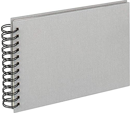 walther design Fotoalbum grau 23 x 17 cm Spiralalbum Leinen, Cloth SA-509-D