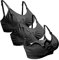 O-WareBaby Maternity Nursing Bra Seamless Breastfeeding Bras for Women 3 Pack S-XXL Black