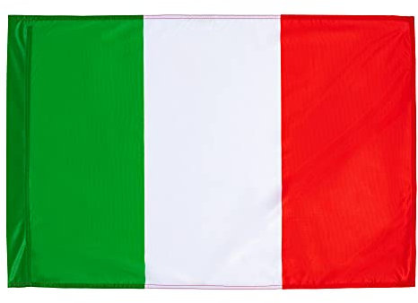 Flag System - Bandiera dell' Italia - Antivento - 100% Poliestere Nautico - Durevole - con Maglia Bloccata da 3 Fili Anti-Vento - 90x60 cm - Made in Italy