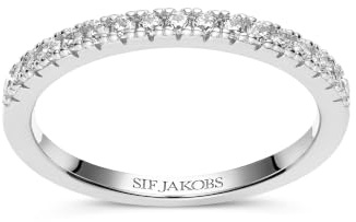 Sif Jakobs Ellera Damenring, 925er Sterlingsilber, weiße Zirkonia