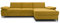 DOMO. collection Ecksofa Curacao, Schlafsofa mit Federkern und Armlehnfunktion in L-Form, Couch mit Schlaffunktion, Sofa, Polsterecke 297 x 160 x 84 cm (BxTxH), senf (gelb)