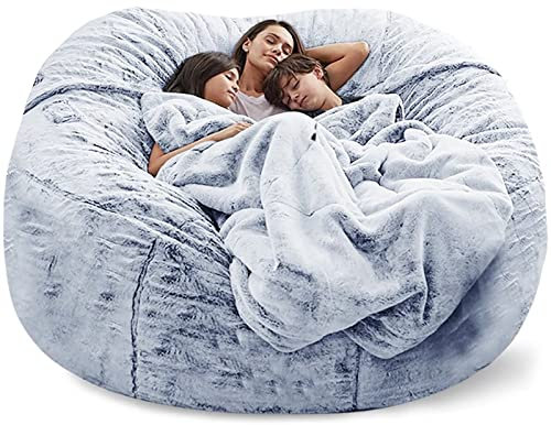 LHXY Sitzsack, Bean Bag Cover,Sitzsack Erwachsene Flauschig Chair Riesen Sitzsack Bezug Ohne Füllung XXL Giant Sofa (No Filling) Plüsch Gaming Extra Groß Lazy Bag