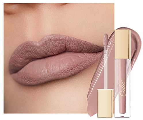 Oulac Matte Liquid Pink Lipstick for Women, Pink Nude Long lasting Lip Stain, Waterproof Highly Pigmented Creamy Formula Lipstick with Vitamin E, Vegan, 4.5ml (M19)