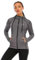 HDTIYUYP Damen-Sportjacke mit LSF – langärmelige Laufjacke mit Kapuze, leicht, durchgehender Reißverschluss, Wanderjacke mit Reißverschlusstaschen, Damen-Trainingsjacke für Damen, Dunkelgrau M