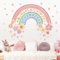 wondever Wandtattoo Regenbogen Groß Wandaufkleber Boho Bunte Blumen Wandsticker Wanddeko für Mädchen Kinderzimmer Schlafzimmer Wohnzimmer