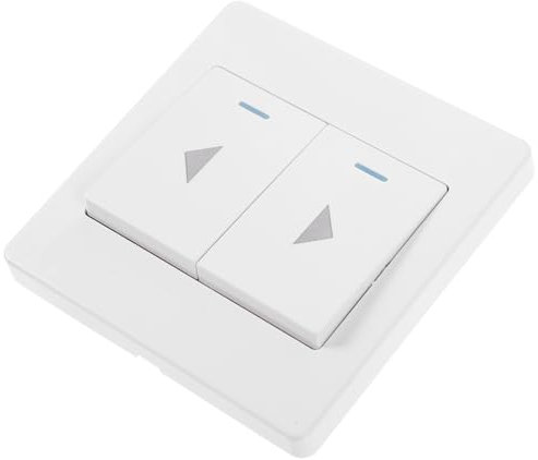 Mikikit Bouton Poussoir Porte de Garage Commerciale Interrupteur Mural à 2 Boutons pour Rideau de Porte et Volet Accessoires Abs Installation Facile Fournitures de Garage