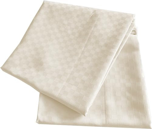 Puraluna Fleckabweisende Tischdecke, bügelfrei, hergestellt in Italien (140 x 240 cm, Creme)