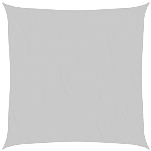 vidaXL Sonnensegel, Sonnenschutz UV Schutz für Balkon Garten Terrasse, Sonnendach Wasserfest, Windschutz Wetterschutz, Hellgrau 7x7m 100% Polyester Oxford