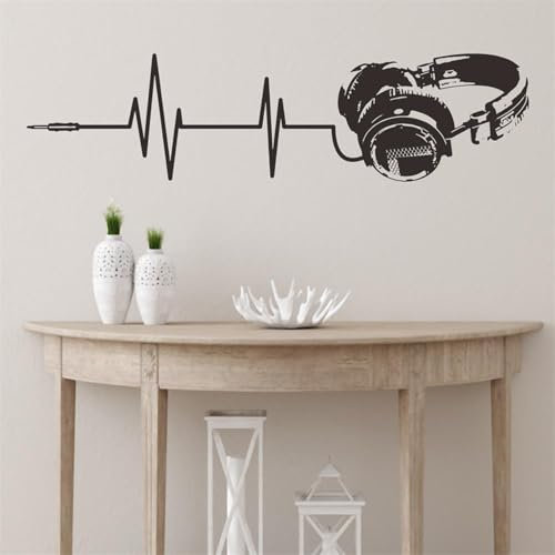 astylishome Wall Stickers Kids Music Sticker Walls Decal Art Black Mural Wallpaper Aesthetic Decor Peel Stick for Home Studio Classroom School Decorations 17x60cm 0917