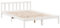 vidaXL Massivholzbett, Holzbett mit Kopfteil Lattenrost, Doppelbett für Schlafzimmer, Bett Bettgestell, Modern, Weiß 140x210cm Massivholz Kiefer