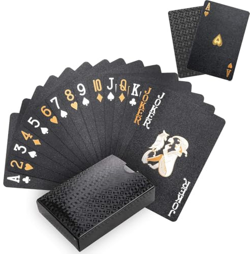 XYTAHDM Spielkarten, Pokerkarten, Kartenspiel, Standard Spielkarten, Playing Cards Profi Poker Wasserdichtes Plastik, 54 Card Deck