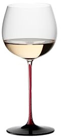 RIEDEL Montrachet Rot/Schwarz - Kristallglas - 125ml (voll) - 1 Stück - 4100/07R - Black Series Collector's Edition - Weißweinglas, Spülmaschinenfest