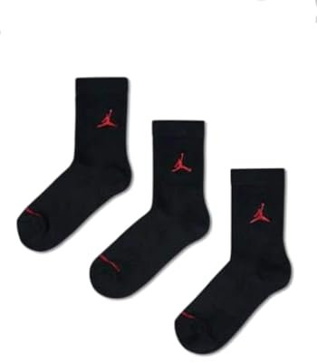 Nike Air Jordan Jumpman Crew Socks - Boys' Grade School (5-7 (Shoe 10C-3Y), Black)