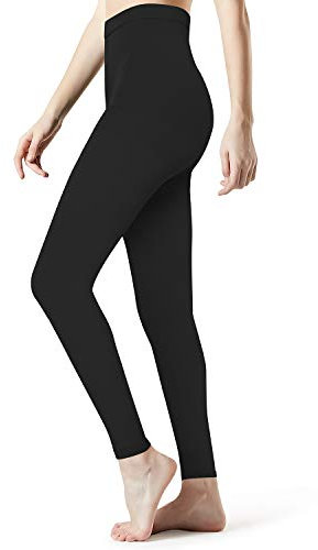 Medizinische Kompressionsstrümpfe für Damen und Herren – Übergröße, blickdichte Unterstützung, 20–30 mmHg, feste abgestufte Schlauchhose, Behandlung von Schwellungen, Ödemen, Krampfadern, schwarz, M