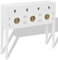 Festnight Sideboard Kommode im chinesischen Stil mit 4 Schubladen und 3 SchrankfächerTV-Schrank Highboard Massivholz Weiß 95 x 24 x 91 cm
