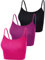 Boao 3 Stücke Leibchen Top Crop Tank Top (Schwarz, Rose Rot, Lila, S)