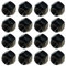 16x Offene Radmuttern M12x1,5 Kegelbund SW21 16mm Schwarz