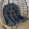 Warmiehomy Egg Chair Cushion Swing Hanging Chair Cushion Thicken Hanging Basket Chair Cushion Rattan Cushion Egg Chair Cushion for Garden Outdoor Indoor Patio (Only Cushion), 116x80x15cm, Black
