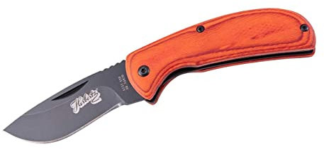 Herbertz Taschenmesser, AISI 420 Stahl, rostfrei, Liner Lock Pakkaholz Griff, Taschenclip, scharfes Klappmesser & Outdoor-Messer für Camping, Wandern oder Jagd