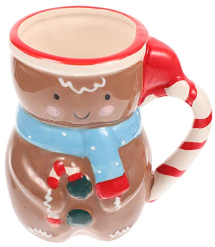BESTonZON Weihnachtsbecher aus Keramik Urlaub Weihnachtskaffeetassen Wassergläser Trink Gläser Kaffeebecher Schneemann-Weihnachtsbecher Frühstückstasse für Weihnachten konzentrieren Keksdose